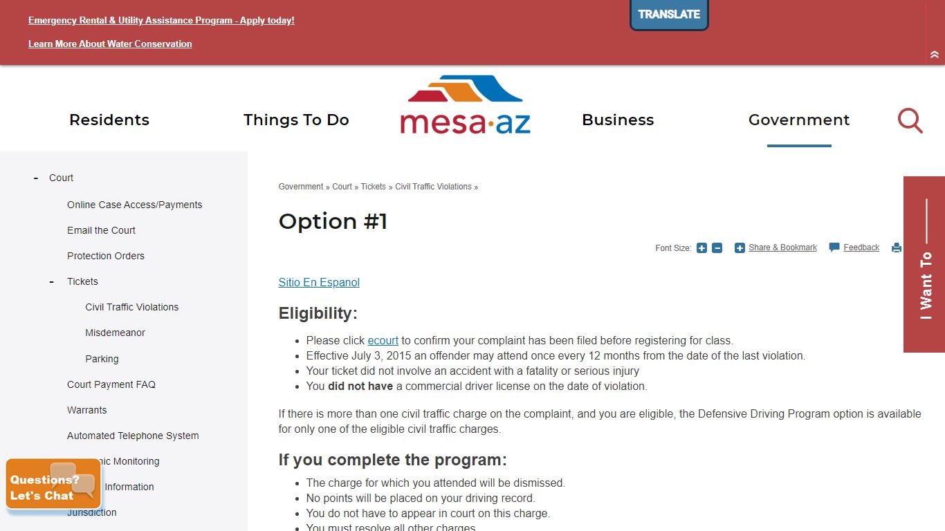 Option #1 | City of Mesa - Mesa, Arizona